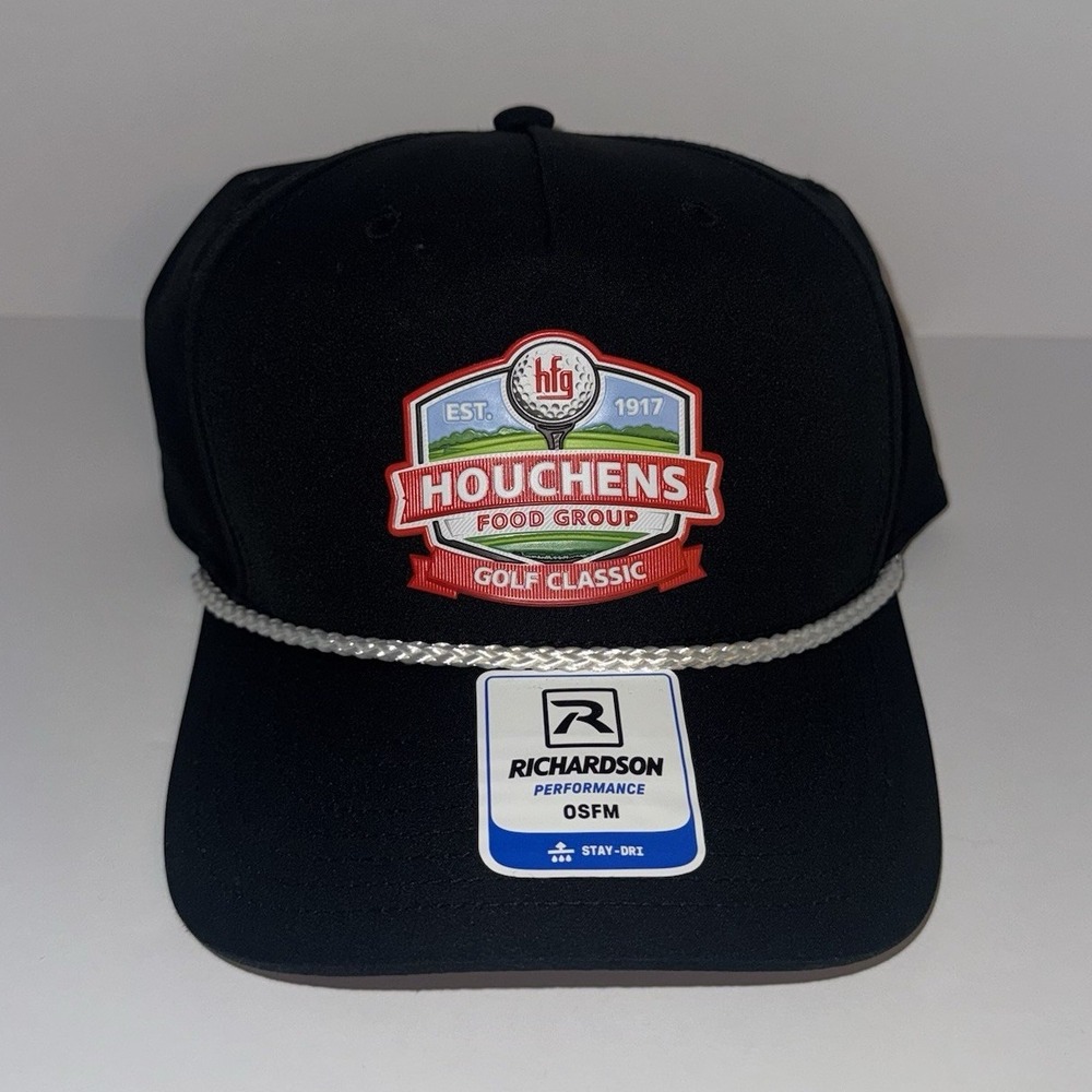 Richardson Black Adjustable Golf Hat OSFM Houchens Food Group Golf Classic